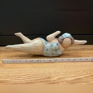 Blue Polka Dot Swimsuit Figurine